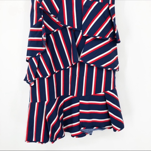 Alice + Olivia Laflora Asymmetrical Ruffle Dress Sz S/4 - Picture 8 of 8